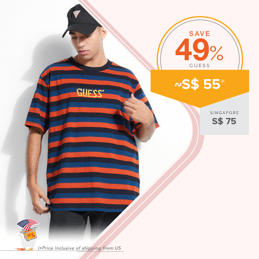 guess originals striped tee price