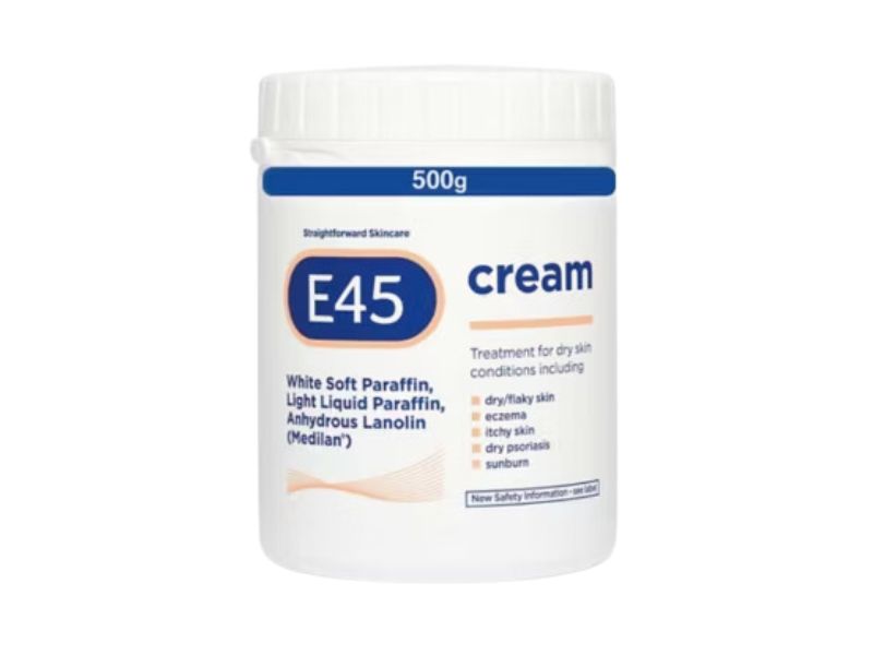 E45 - Dermatological Moisturising Cream for Dry Skin & Eczema 500g