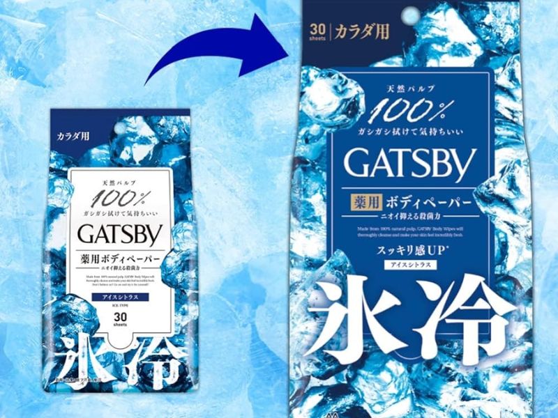 GATSBY Ice Deodorant Body Paper 30 Sheets x 3