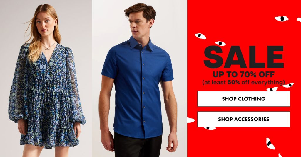 Ted Baker UK: Up to 70% Off Classic Wallets, Bags, and Clothing