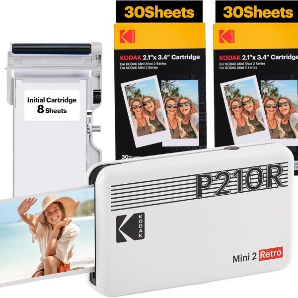 KODAK Mini 2 Retro Photo Printer Bundle